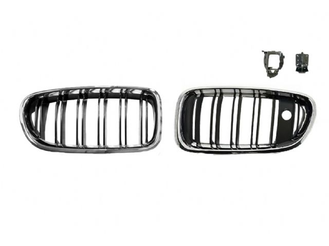 BMW 5 SERIES  F10 M5/ M Performance GRILLE W/ CAMERA NIGHT VERSION DOUBLE LINE LH